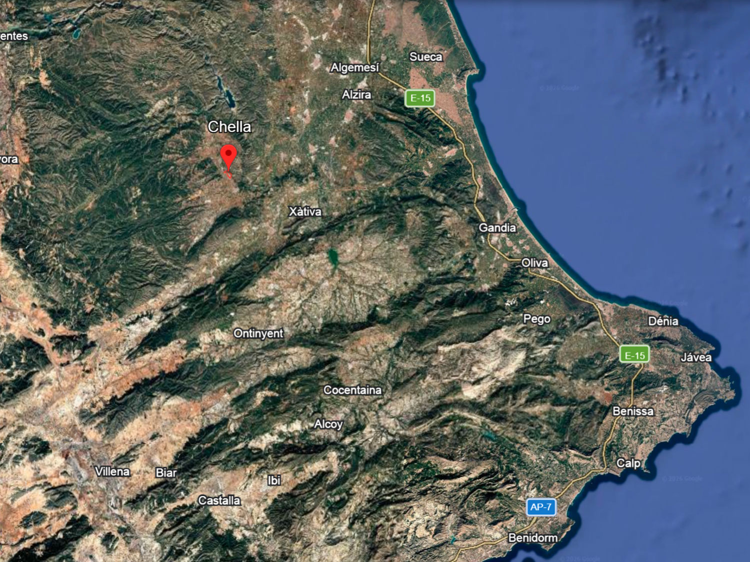 Villa met zwembad en zes slaapkamers in Chella voor €360.000