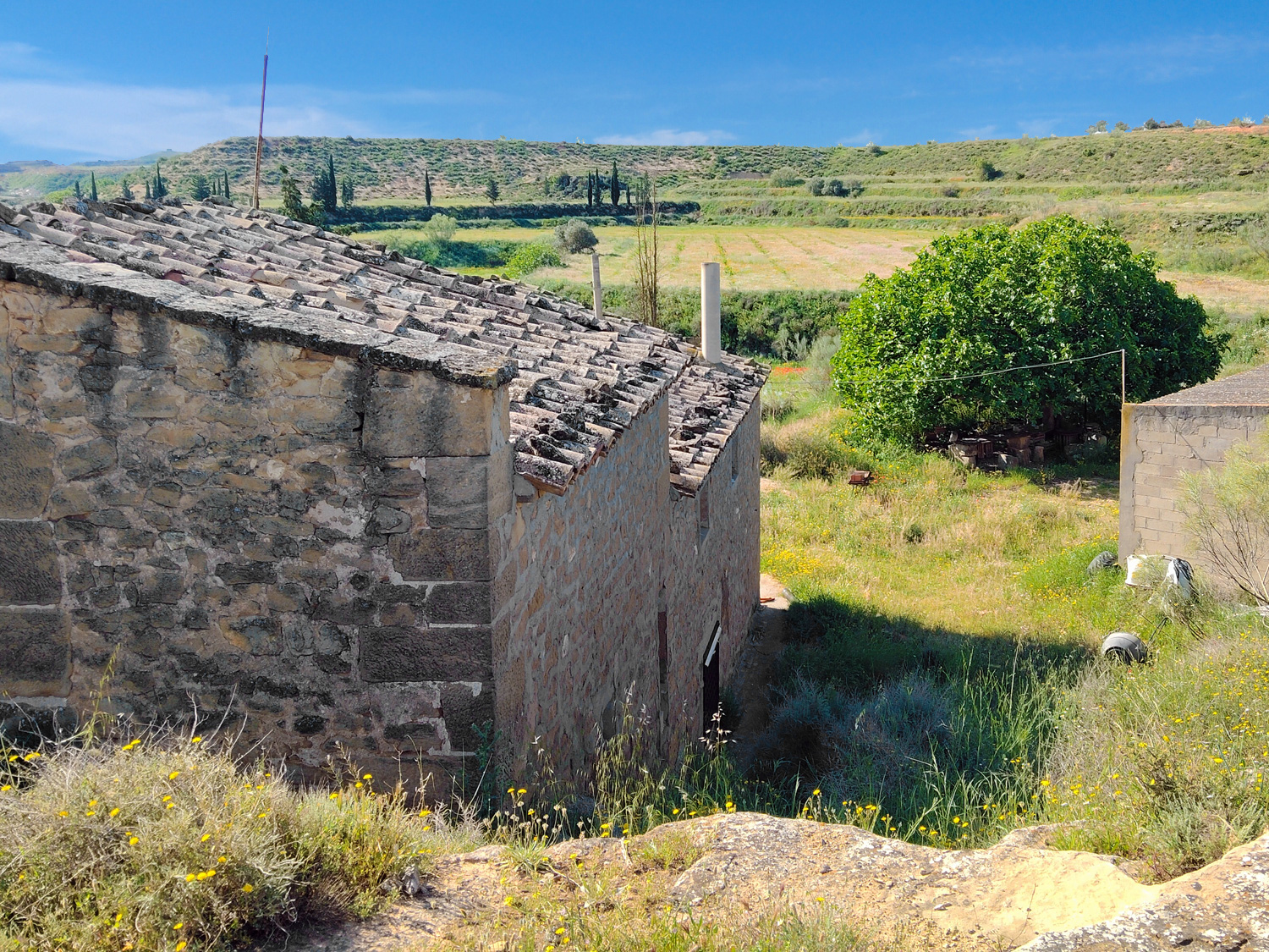 Finca op 54,283 m2 grond te koop aan de rivier de Ebro in Caspe
