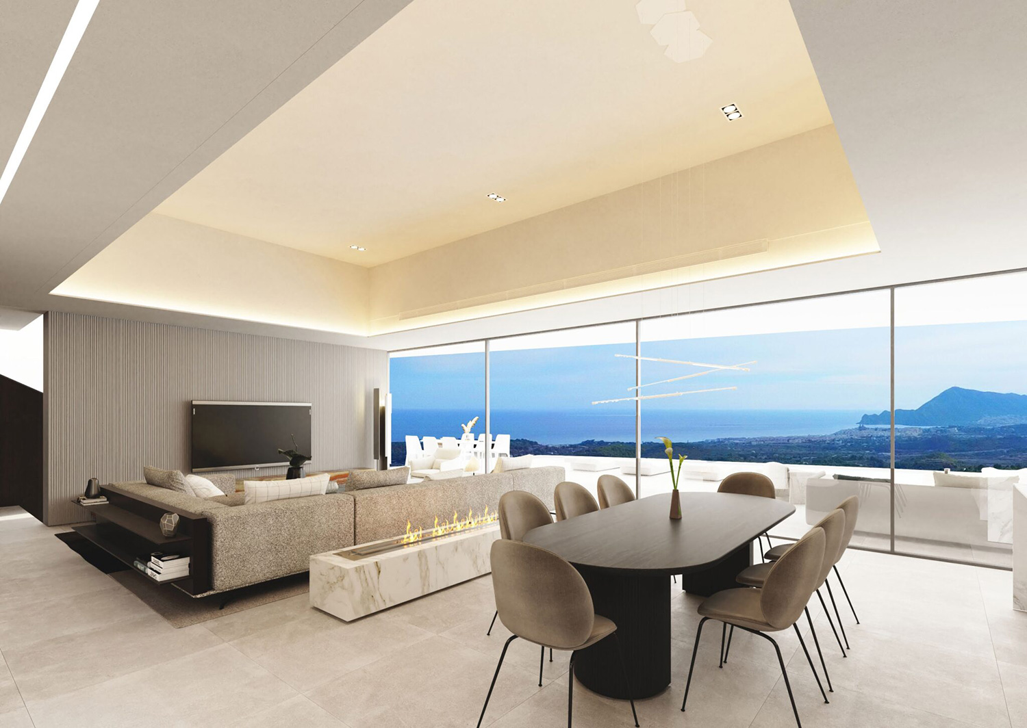 4 slaapkamer, 4 badkamer paleis van 331 m2 met panoramisch zeezicht!!